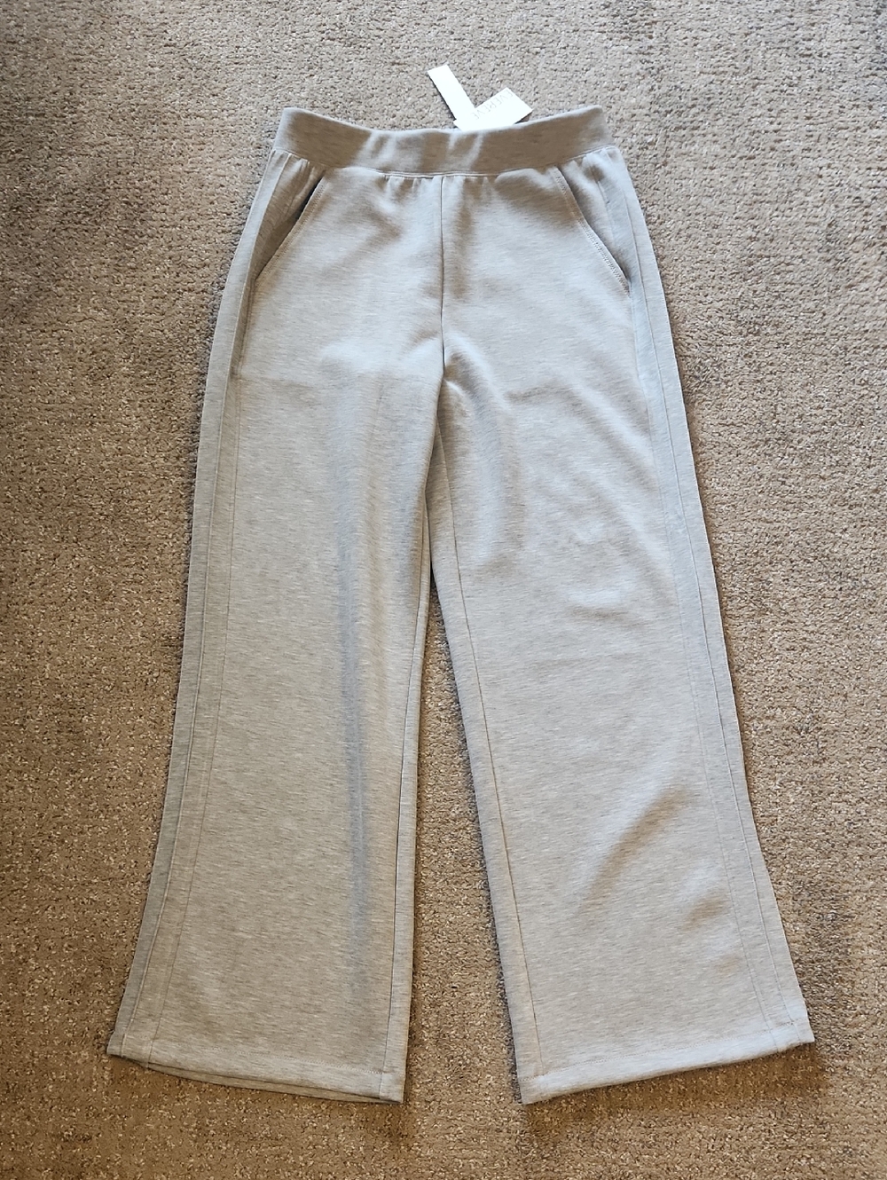 Evereve Light Gray Wide-Leg Sweatpants